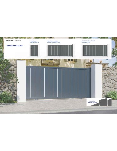 Portillon LANDES VERTICALE Aluminium...