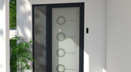 Porte D'Entrée Vitrée Tierce Vitrée